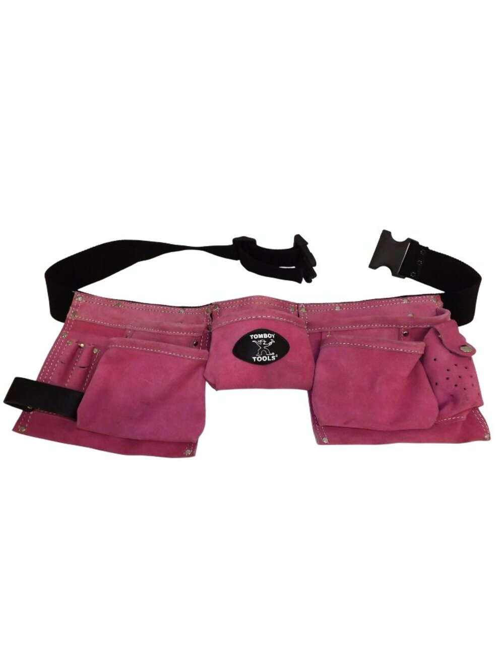 Pink Tomboy Tools Utility Tool Belt With Multiple Pockets & Adjustable Strap